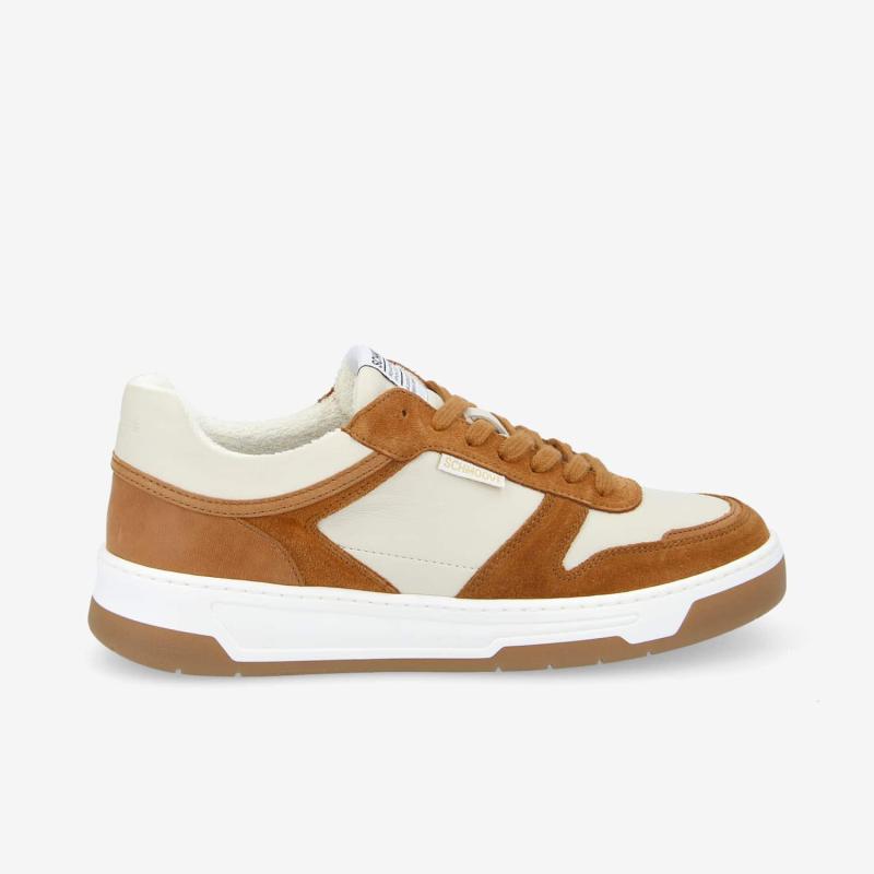 SMATCH SNEAKER M - NAPPA/SDE/COUNT - O.WHT/CHESTNUT/COGN.